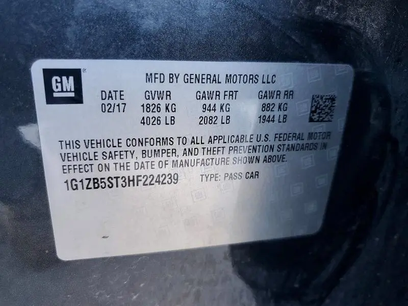 2017 CHEVROLET MALIBU LS  