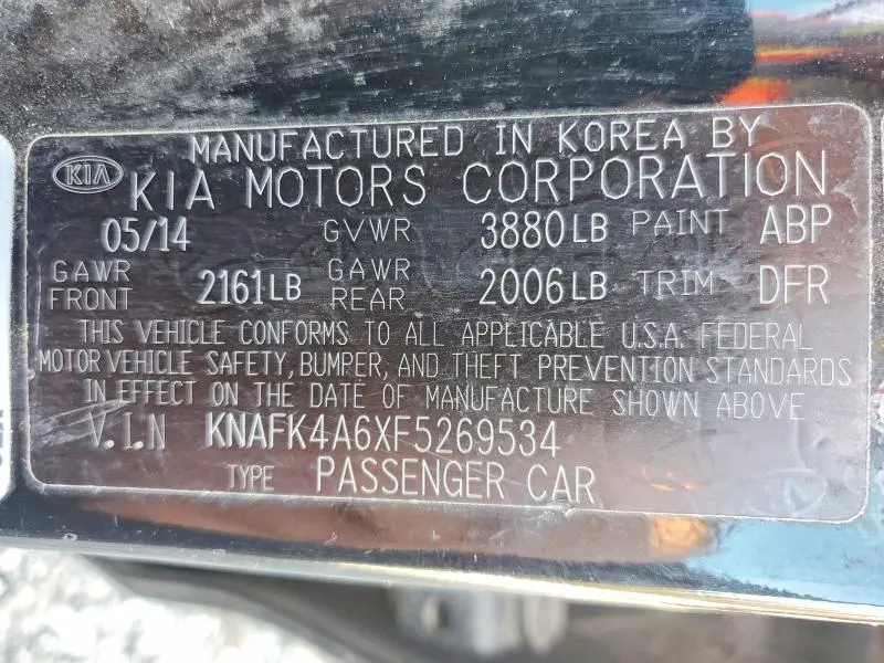 2015 KIA FORTE LX  