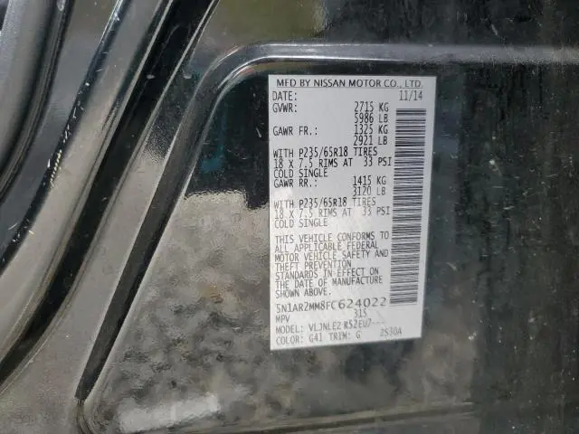 2015 NISSAN PATHFINDER S  