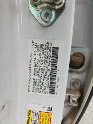 2018 HONDA ACCORD SPORT  