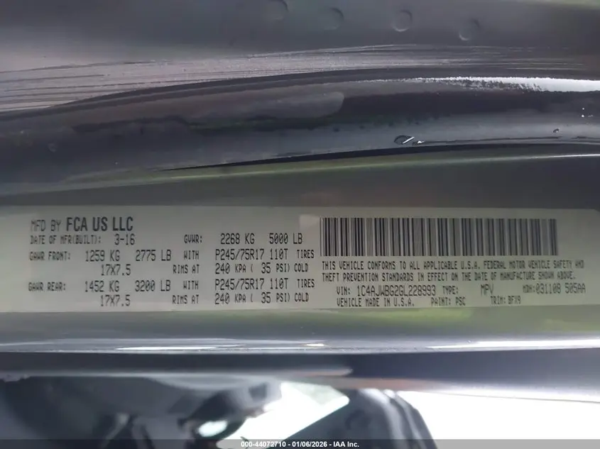 2016 JEEP WRANGLER 75TH ANNIVERSARY