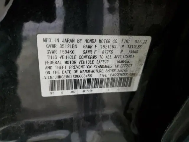 2013 HONDA FIT   