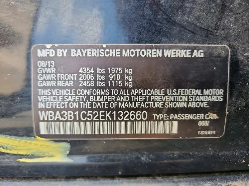 2014 BMW 320 I  