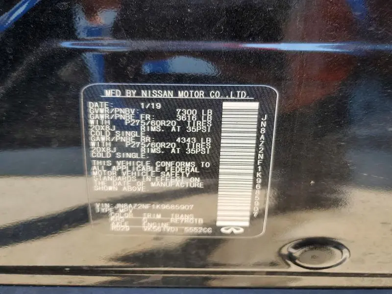 2019 INFINITI QX80 LUXE  