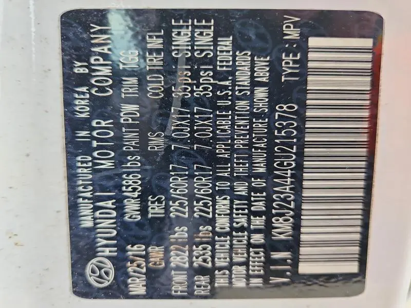 2016 HYUNDAI TUCSON SE  