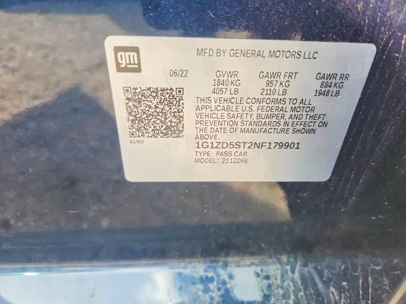 2022 CHEVROLET MALIBU LT  
