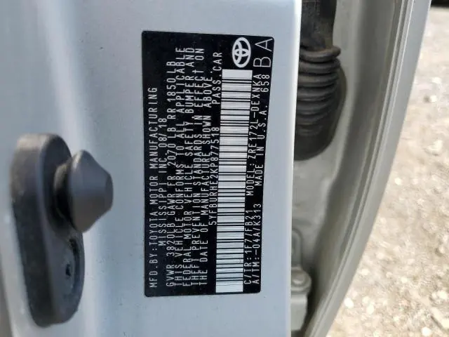 2019 TOYOTA COROLLA L  