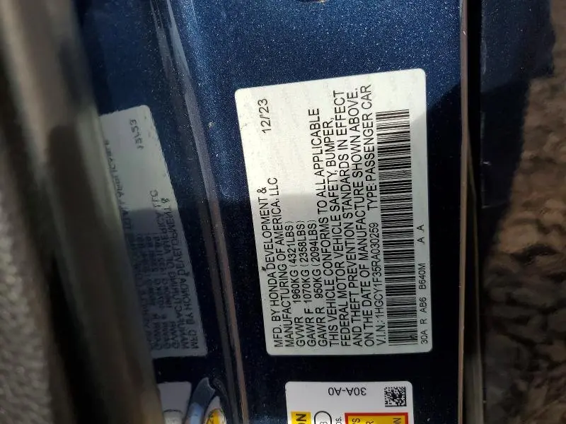 2024 HONDA ACCORD EX  