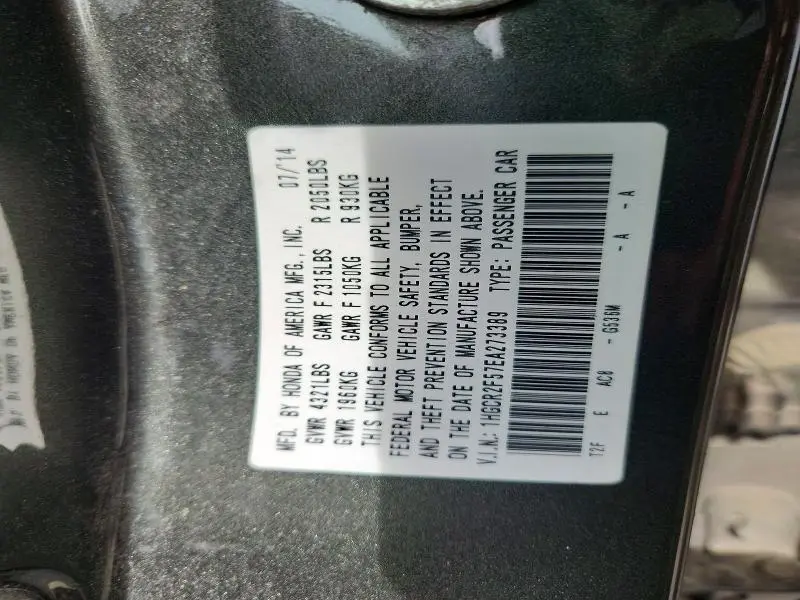 2014 HONDA ACCORD SPORT  