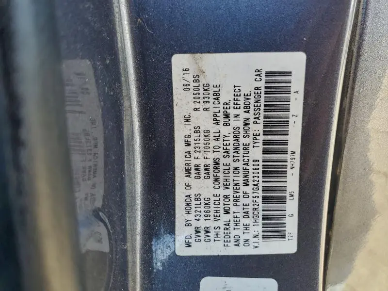 2016 HONDA ACCORD SPORT  