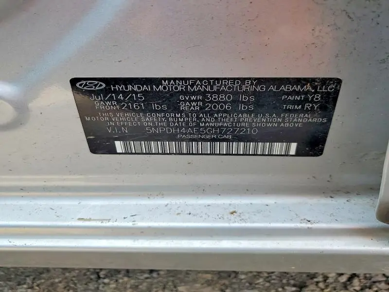 2016 HYUNDAI ELANTRA VALUE EDITION  