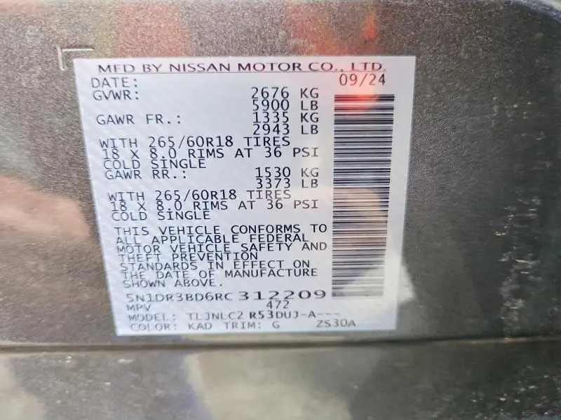 2024 NISSAN PATHFINDER ROCK CREEK  