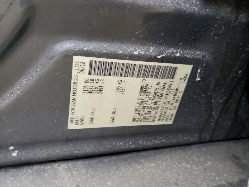 2018 NISSAN MAXIMA 3.5 SV  