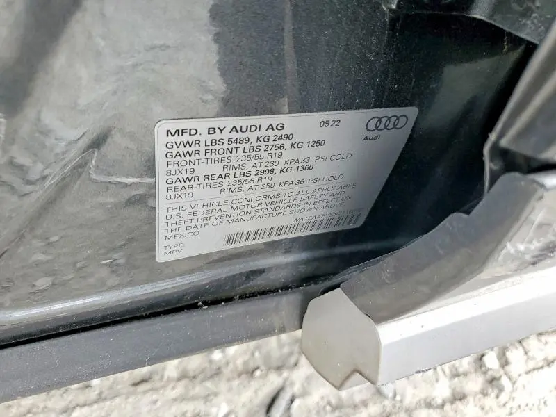 2022 AUDI Q5 SPORTBACK PRM PLS 45  