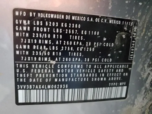 2020 VOLKSWAGEN TIGUAN SE