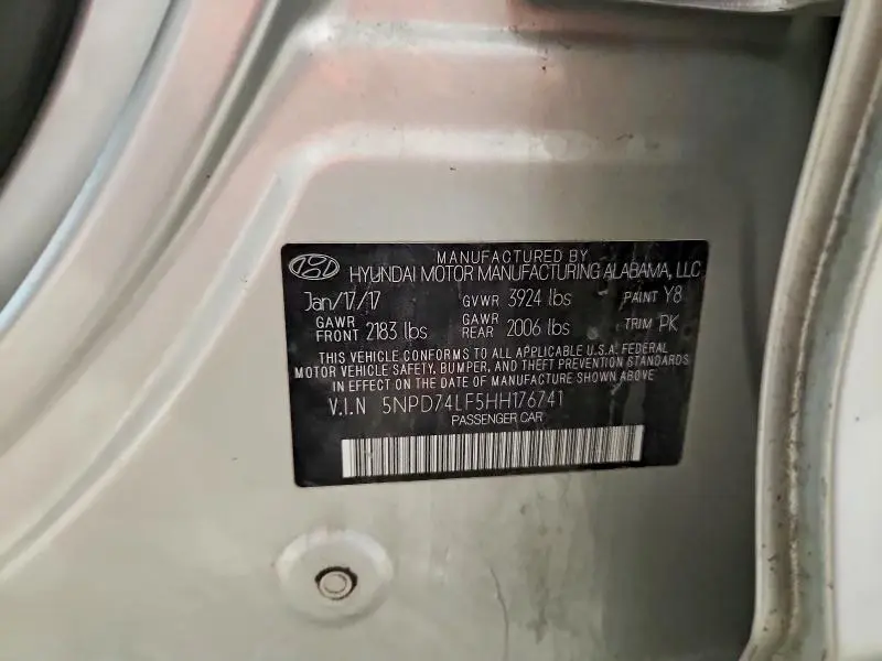 2017 HYUNDAI ELANTRA SE  
