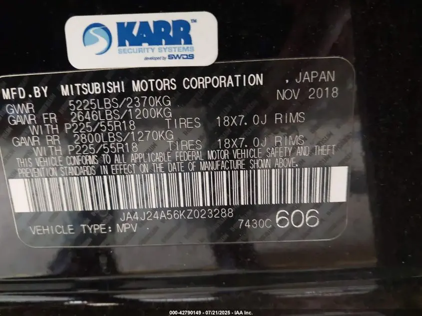 2019 MITSUBISHI OUTLANDER PHEV SEL