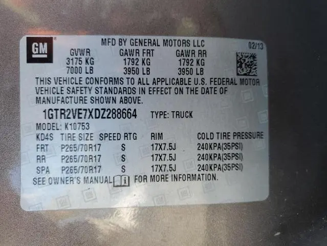 2013 GMC SIERRA K1500 SLE  