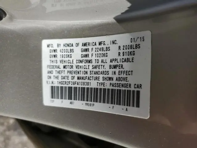 2015 HONDA ACCORD LX  