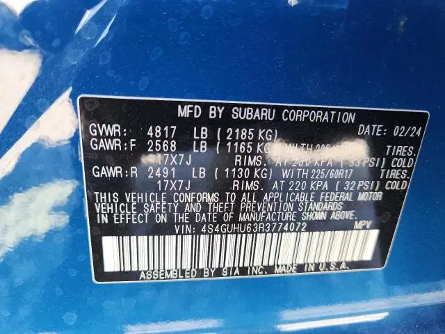 2024 SUBARU CROSSTREK WILDERNESS  