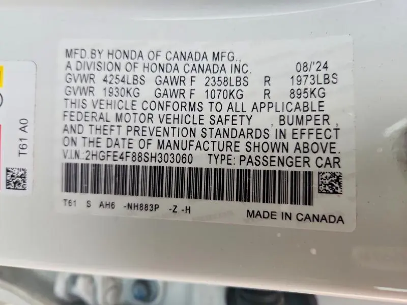 2025 HONDA CIVIC SPORT  