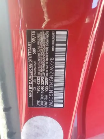 2016 MERCEDES-BENZ CLA 250  