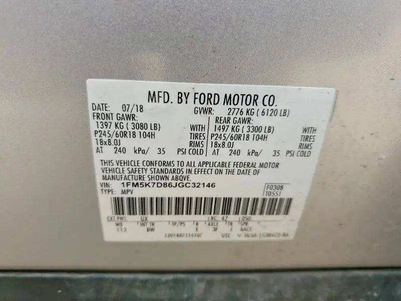 2018 FORD EXPLORER XLT  