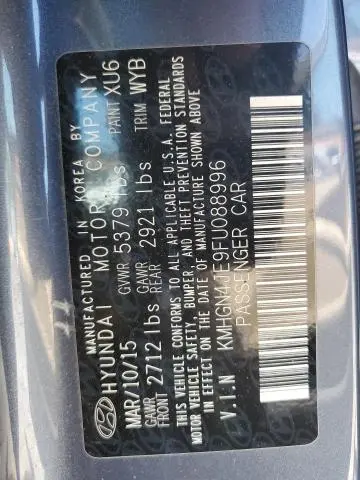 2015 HYUNDAI GENESIS 3.8L  