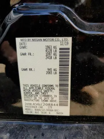 2020 NISSAN ALTIMA SR  