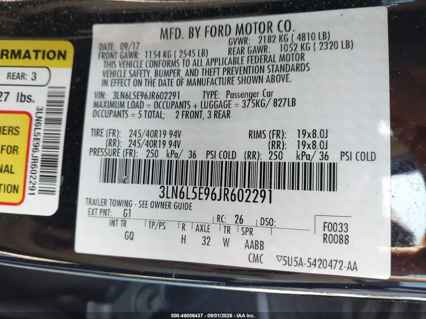 2018 LINCOLN MKZ RESERVE