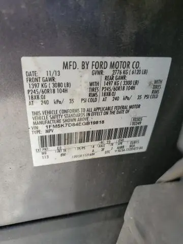 2014 FORD EXPLORER XLT