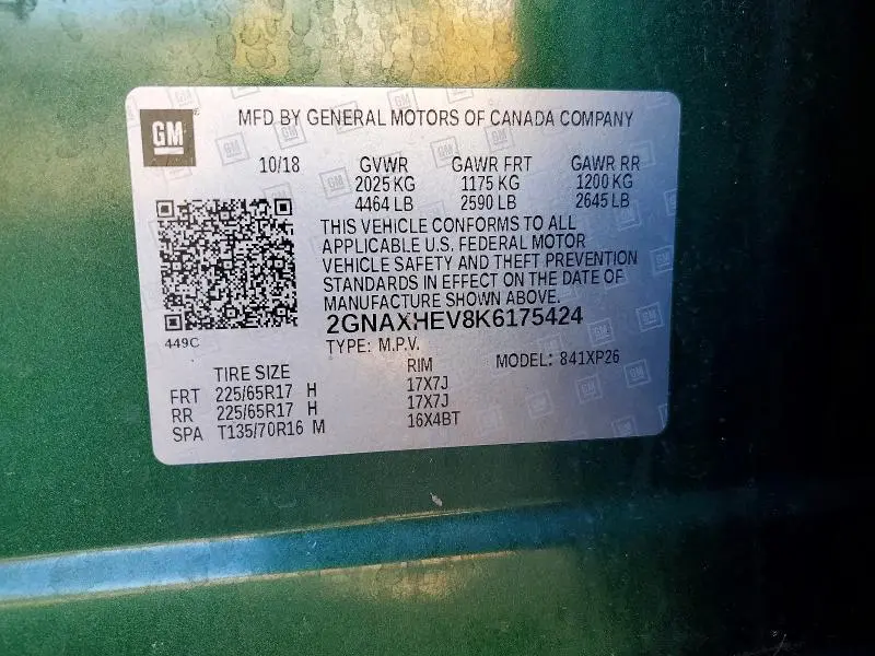 2019 CHEVROLET EQUINOX LS  