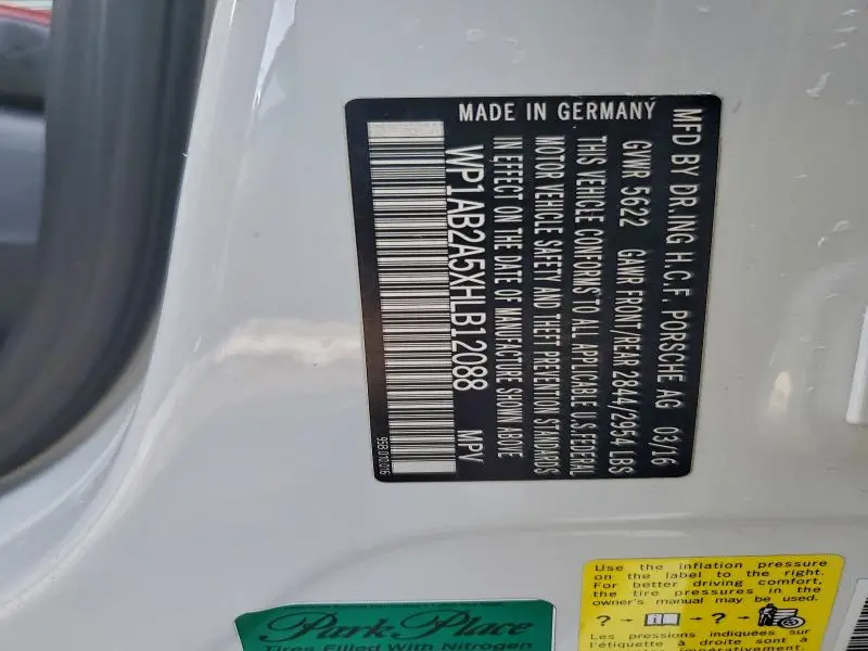 2017 PORSCHE MACAN S  