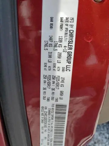 2012 CHRYSLER TOWN & COUNTRY LIMITED  