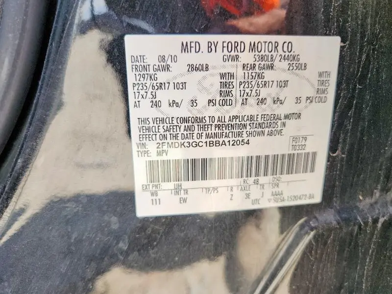 2011 FORD EDGE SE  