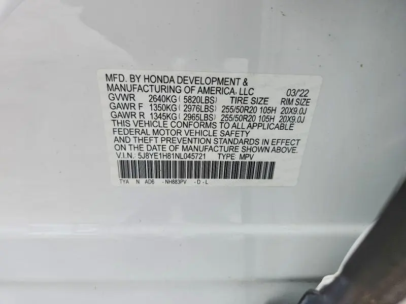 2022 ACURA MDX ADVANCE  