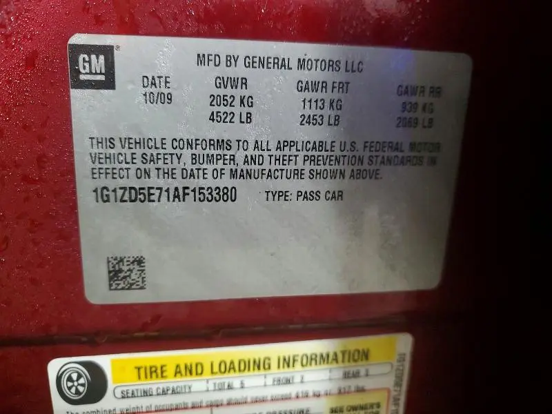 2010 CHEVROLET MALIBU 2LT  