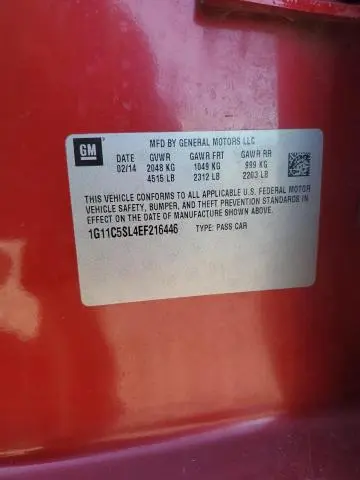 2014 CHEVROLET MALIBU 1LT  