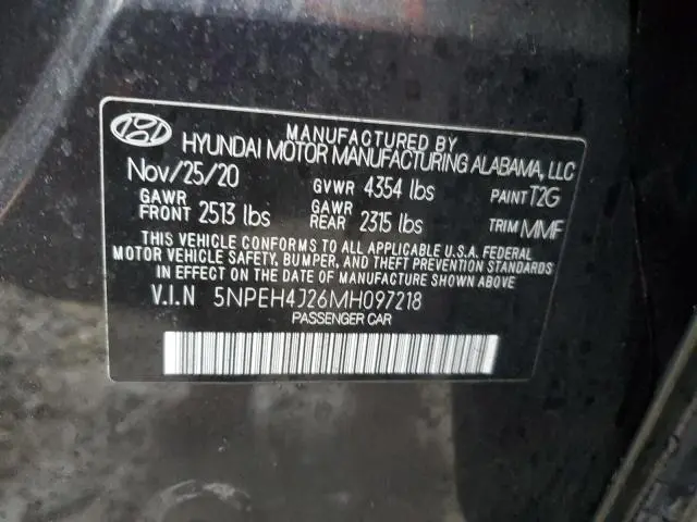 2021 HYUNDAI SONATA LIMITED  