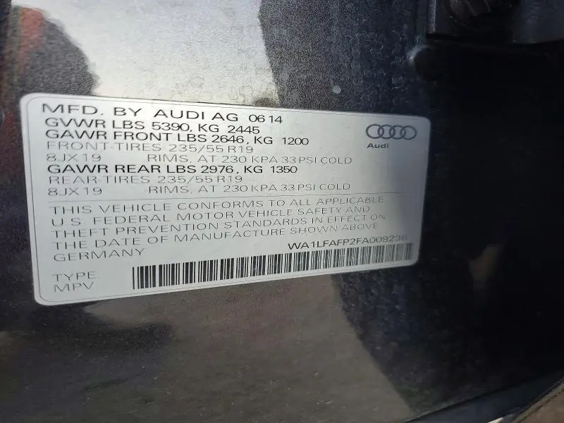 2015 AUDI Q5 PREMIUM PLUS  