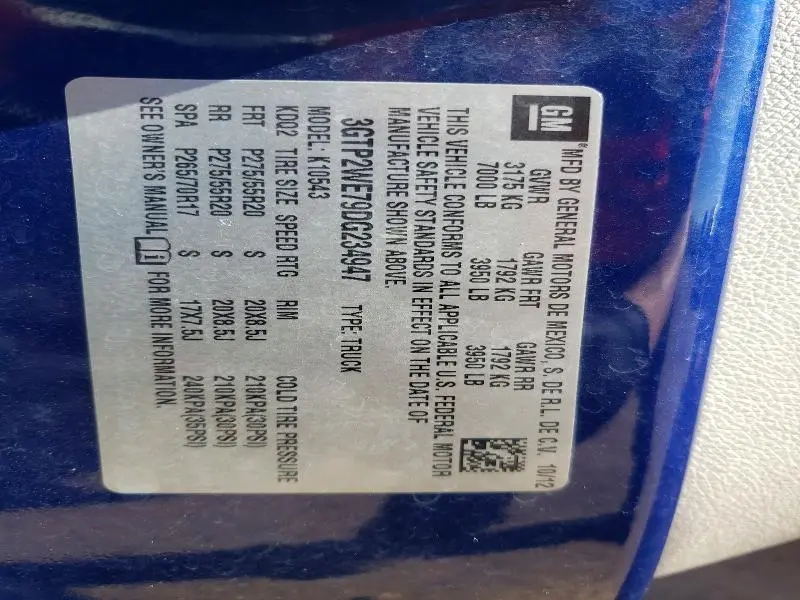 2013 GMC SIERRA K1500 SLT  