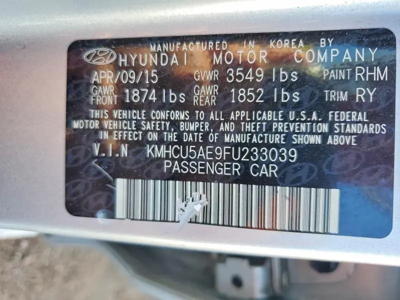 2015 HYUNDAI ACCENT SPORT  