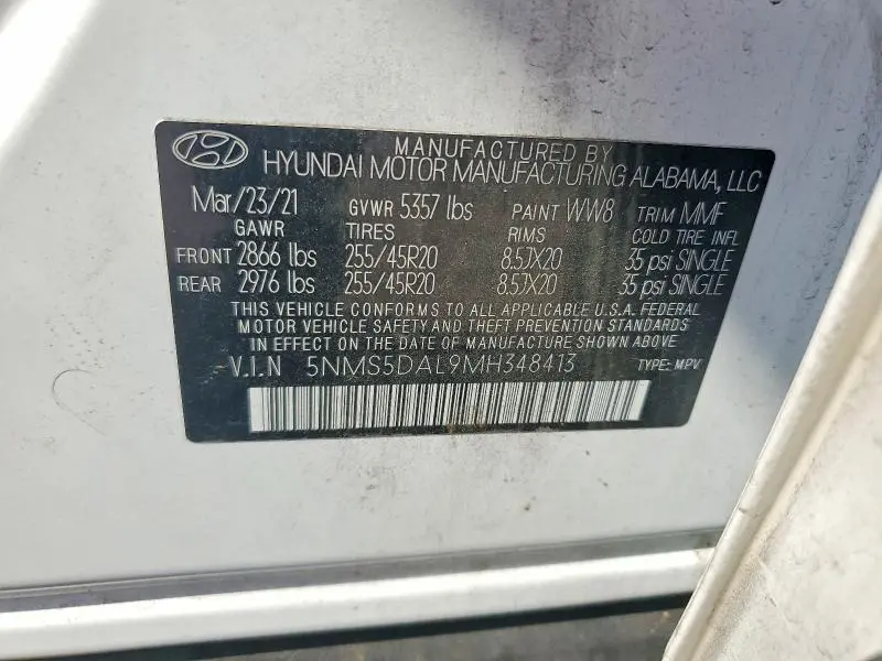2021 HYUNDAI SANTA FE CALLIGRAPHY  
