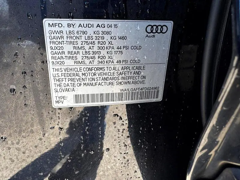 2015 AUDI Q7 PREMIUM PLUS  