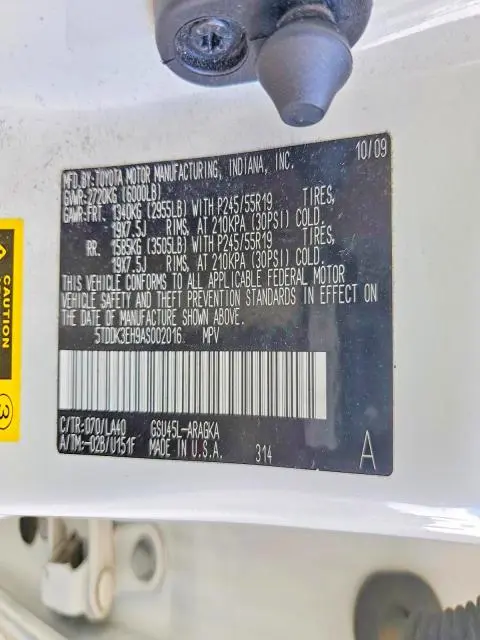 2010 TOYOTA HIGHLANDER LIMITED  