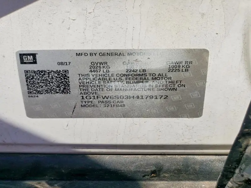 2017 CHEVROLET BOLT EV LT  
