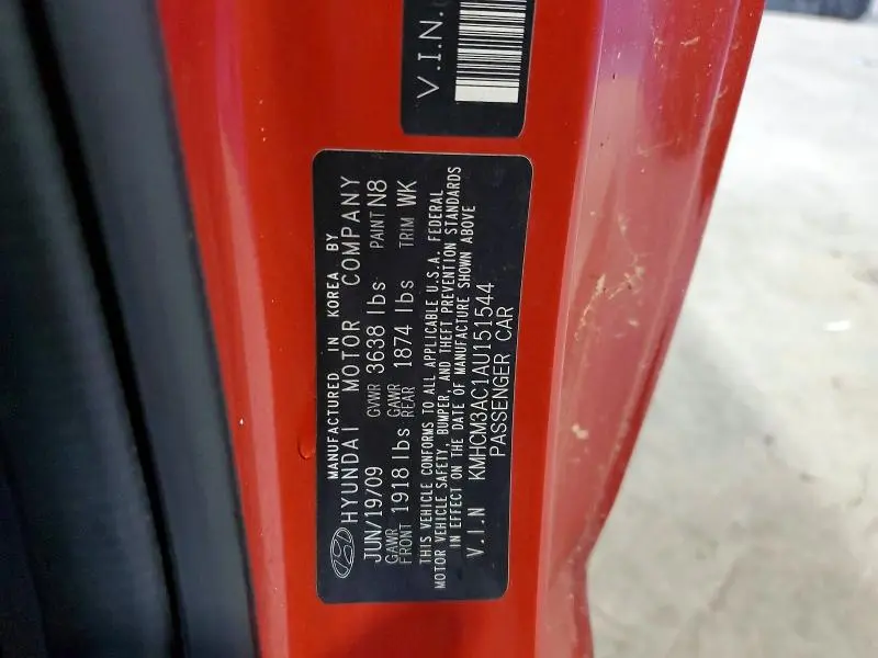 2010 HYUNDAI ACCENT GS  
