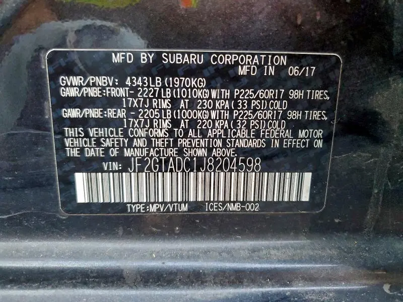 2018 SUBARU CROSSTREK PREMIUM  