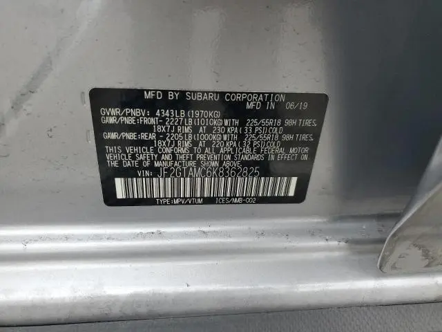 2019 SUBARU CROSSTREK LIMITED  