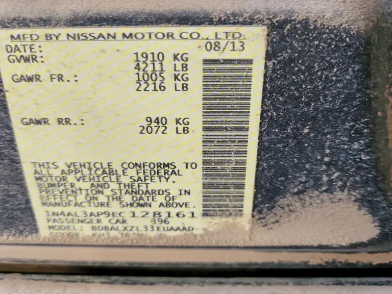 2014 NISSAN ALTIMA 2.5 SL  